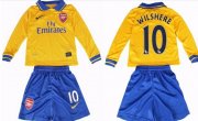 Kids Arsenal 13/14 Away #10 Wilshere Long Sleeve Kit(Shirt+shorts)