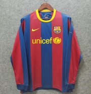 Retro Barcelona Home Long Sleeve Soccer Jerseys 2010/11