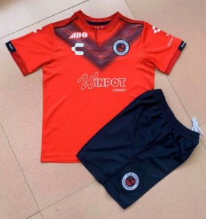 Children Tiburones Rojos de Veracruz Home Red Soccer Suits 2019/20 Shirt and Shorts