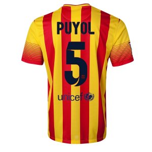 13-14 Barcelona #5 PUYOL Away Soccer Jersey Shirt