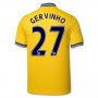 13-14 Arsenal #27 Gervinho Away Yellow Jersey Shirt