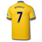 13-14 Arsenal #7 ROSICKY Away Yellow Jersey Shirt