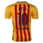 Barcelona Away Soccer Jersey Yellow 2015-16 MESSI 10