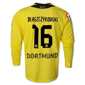 13-14 Borussia Dortmund #16 BLASZCZYKOWSKI Home Long Sleeve Shirt