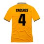 13-14 Juventus #4 Caceres Away Yellow Jersey Shirt