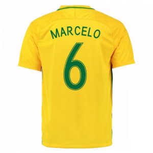 Brazil Home Soccer Jersey 2016/17 Marcelo 6