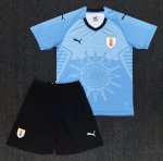 Kids Uruguay Home Soccer Kit 2018 World Cup (Shirt+Shorts)