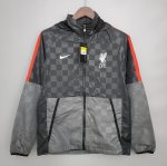 Liverpool Windbreaker Jacket Black Plaid 2021/22