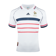 France 1998 Retro Away White Soccer Jersey Shirt