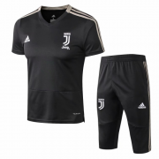 2018-19 Juventus Training Suits Black Short Sleeve