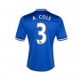 13-14 Chelsea #3 Cole Blue Home Soccer Jersey Shirt