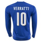 Italy Home Soccer Jersey 2016 VERRATTI #10 LS
