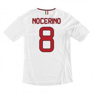 13-14 AC Milan #8 Nocerino Away White Soccer Shirt