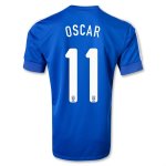2013 Brazil #11 OSCAR Blue Away Jersey Shirt