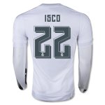 Real Madrid LS Home Soccer Jersey 2015-16 ISCO #22