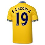 13-14 Arsenal #19 S.Cazorla Away Yellow Jersey Shirt