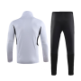 Real Madrid White High Neck Collar Sweat Shirt Kit 19/20 (Top+Trouser)