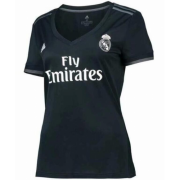 Womens 18-19 Real Madrid Away Soccer Jersey Shirt Black