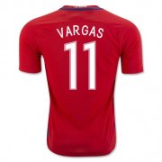 Chile Home Soccer Jersey 2016 Vargas 11