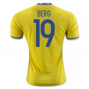 Sweden Home Soccer Jersey 2016 19 Berg