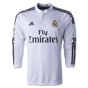 Real Madrid 14/15 Long Sleeve Home Soccer Jersey [1407132351]