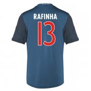 13-14 Bayern Munich #13 Rafinha Away Black&Blue Jersey Shirt