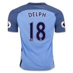 Manchester City Home Soccer Jersey 16/17 18 DELPH