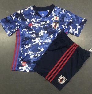 Children Japan Home Soccer Suits 2020 EURO Shirt and Shorts