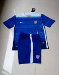 Kids USA Away Soccer Kit 2015-16(Shirt+Shorts)