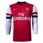 12/13 Arsenal Home Red Long Sleeve Soccer Jersey Shirt