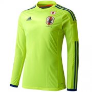 2014 World Cup Japan Away Long Sleeve Green Soccer Jersey Shirt