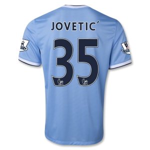 13-14 Manchester City #35 JOVETIC Home Soccer Shirt