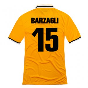 13-14 Juventus #15 Barzagli Away Yellow Jersey Shirt