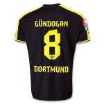 13-14 Borussia Dortmund #8 GUNDOGAN Away Black Jersey Shirt