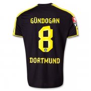 13-14 Borussia Dortmund #8 GUNDOGAN Away Black Jersey Shirt