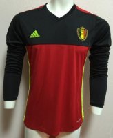 Belgium Home Soccer Jersey 2016 Euro LS