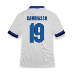 13-14 Inter Milan #19 Cambiasso Away White Soccer Jersey Shirt