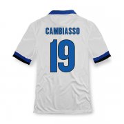 13-14 Inter Milan #19 Cambiasso Away White Soccer Jersey Shirt