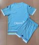 Children Leeds United Third Away Blue Soccer Suits 2019/20 Shirt and Shorts