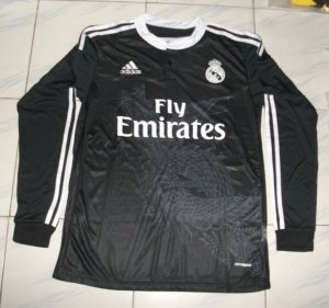 Real Madrid 14/15 Long Sleeve Black Dragon Soccer Jersey [1410050717]