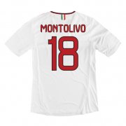 13-14 AC Milan #18 Montolivio Away White Soccer Shirt