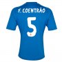 13-14 Real Madrid #5 F.Coentrao Away Blue Soccer Jersey Shirt