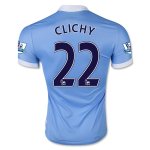 Manchester City Home Soccer Jersey 2015-16 CLICHY #22