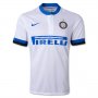 13-14 Inter Milan #7 Belfodil Away White Soccer Jersey Shirt