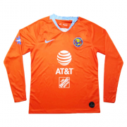 Club America Third Away Orange Long Sleeve Jerseys Shirt 2019