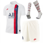 PSG 19/20 Third Away White Soccer Jerseys Whole Kit(Shirt+Short+Socks)