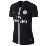 Womens 18-19 PSG 3rd Black Soccer Jersey Shirt