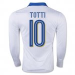 Italy LS Away Soccer Jersey 2016 10 Totti