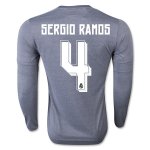 Real Madrid LS Away Soccer Jersey 2015-16 SERGIO RAMOS #4