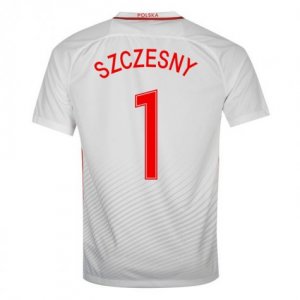 Poland Home Soccer Jersey 2016 Szczesny 1